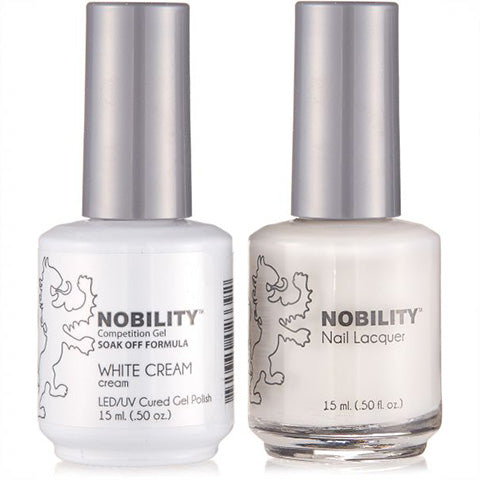 Nobility Gel Polish & Nail Lacquer, White Cream - NBCS021
