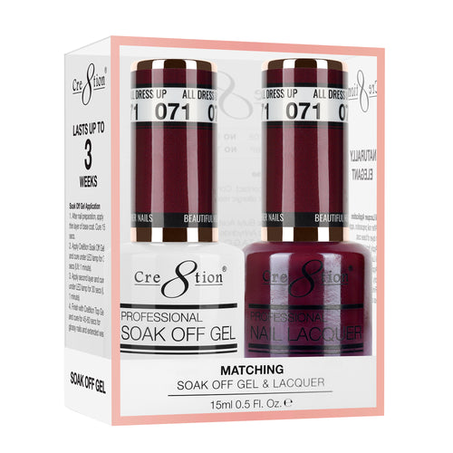 Cre8tion Matching Color Gel & Nail Lacquer 71 All Dressed Up