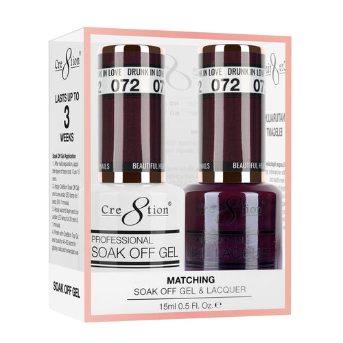 Cre8tion Matching Color Gel & Nail Lacquer 72 Drunk In Love