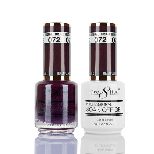 Cre8tion Matching Color Gel & Nail Lacquer 72 Drunk In Love