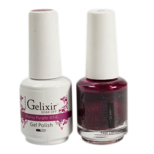 Gelixir - Matching Color Soak Off Gel - 074 Pansy Purple
