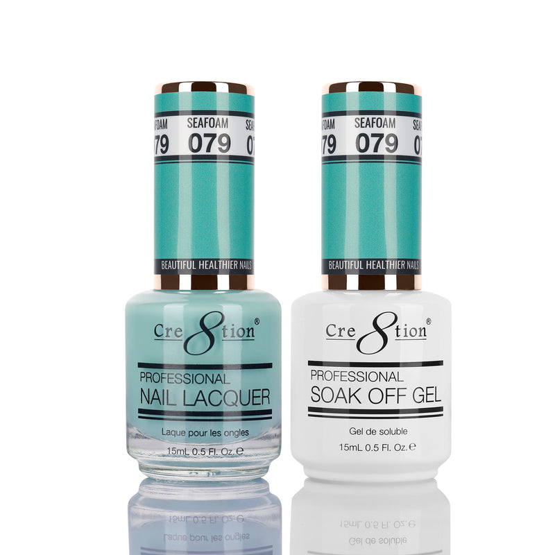 Cre8tion Matching Color Gel & Nail Lacquer 79 Seafoam
