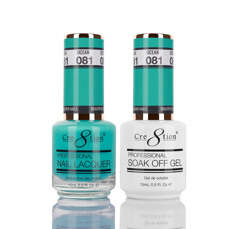 Cre8tion Matching Color Gel & Nail Lacquer 81 Ocean