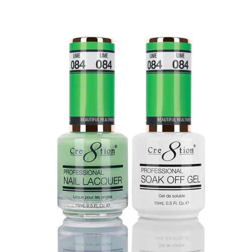 Cre8tion Matching Color Gel & Nail Lacquer 84 Lime