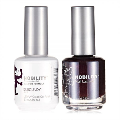 Nobility Gel Polish & Nail Lacquer, Burgundy - NBCS046