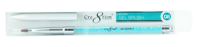 Cre8tion - Gel Brush Square Tip Rhinestone Handle 08