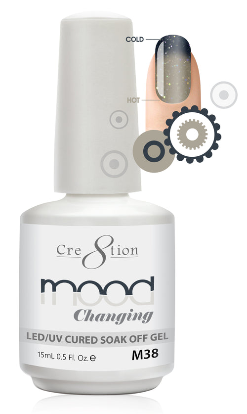 Cre8tion Mood Changing Soak Off Gel M38-Glitter
