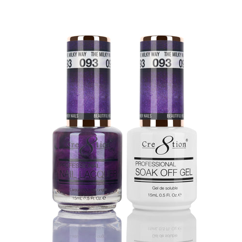 Cre8tion Matching Color Gel & Nail Lacquer 93 The Milky Way (Shimmery)