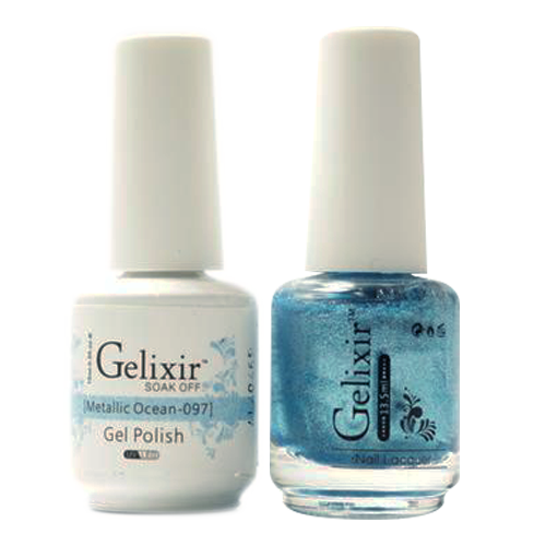 Gelixir - Matching Color Soak Off Gel - 097 Metallic Ocean