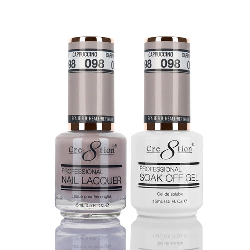 Cre8tion Matching Color Gel & Nail Lacquer 98 Cappuccino