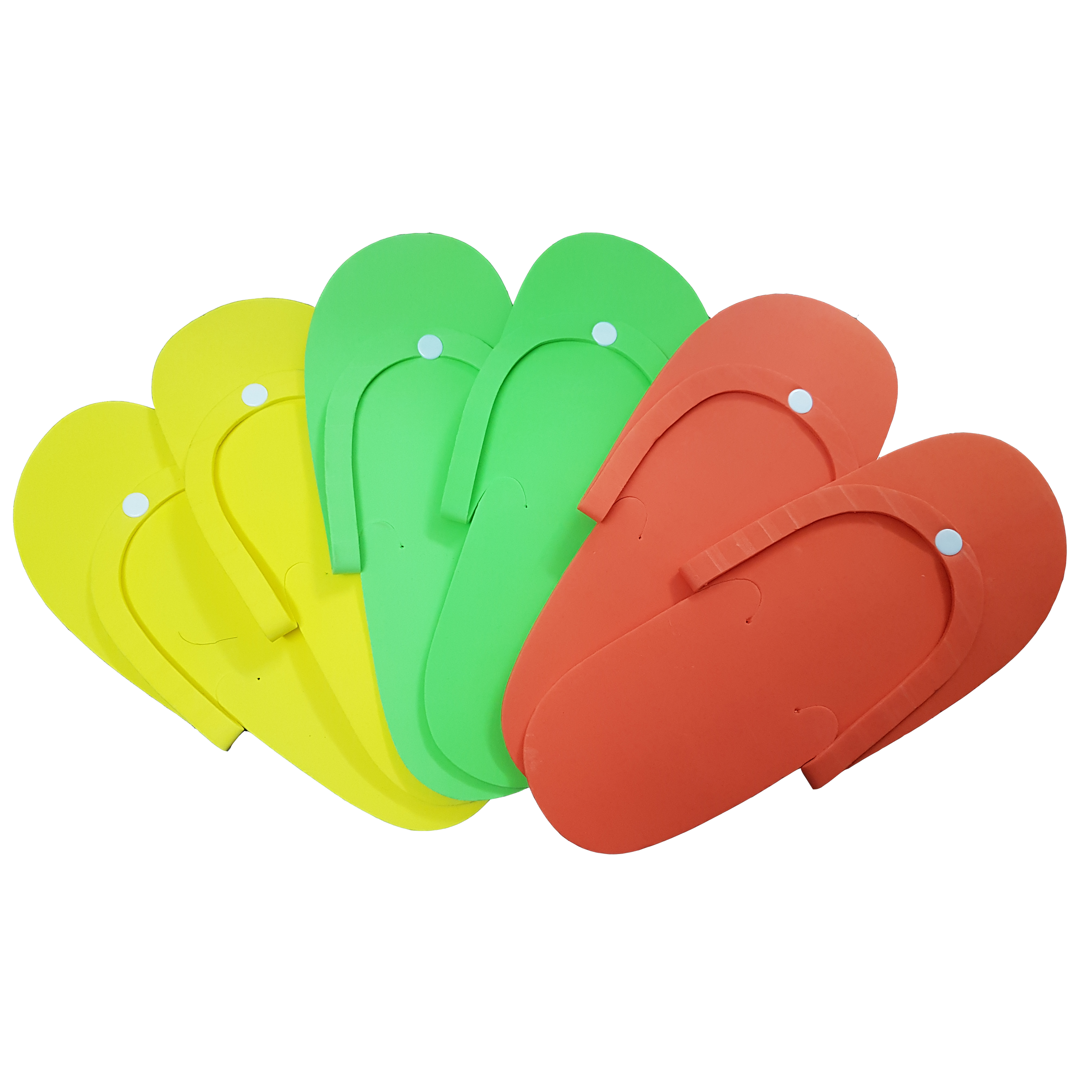 Cre8tion Non Slippery Disposable Plastic Button Pedicure Slippers