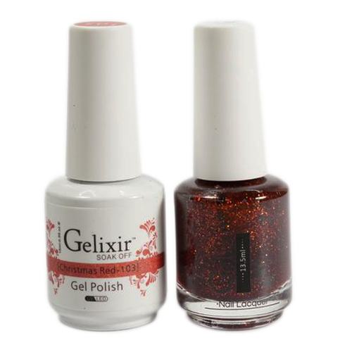 Gelixir - Matching Color Soak Off Gel - 103 Christmas Red