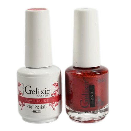 Gelixir - Matching Color Soak Off Gel - 104 Royal Red
