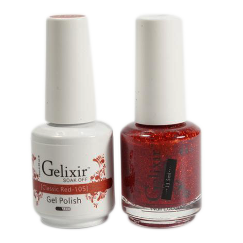 Gelixir - Matching Color Soak Off Gel - 105 Classic Red