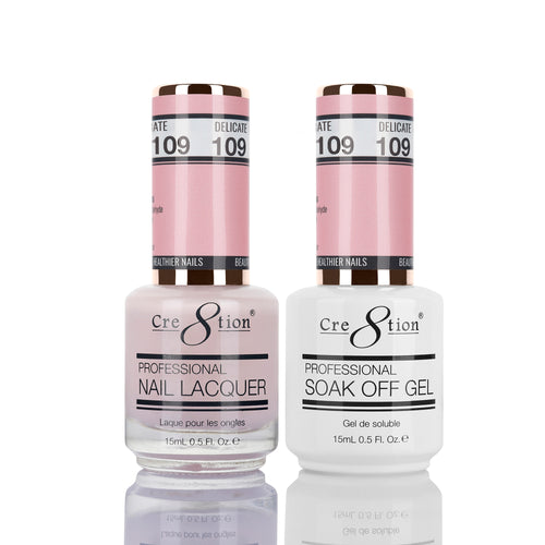 Cre8tion Matching Color Gel & Nail Lacquer 109 Delicate