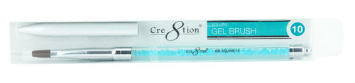 Cre8tion - Gel Brush Square Tip Rhinestone Handle 10
