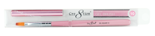 Cre8tion - Gel Brush Square Tip Wood Handle 10