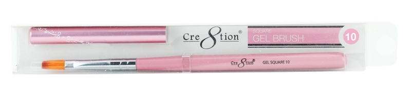 Cre8tion - Gel Brush Square Tip Wood Handle 10