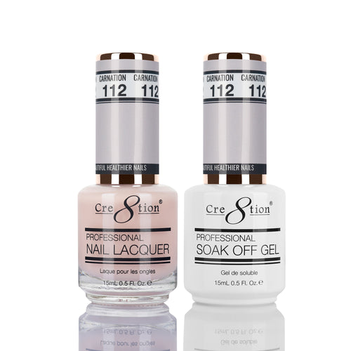 Cre8tion Matching Color Gel & Nail Lacquer 112 Carnation