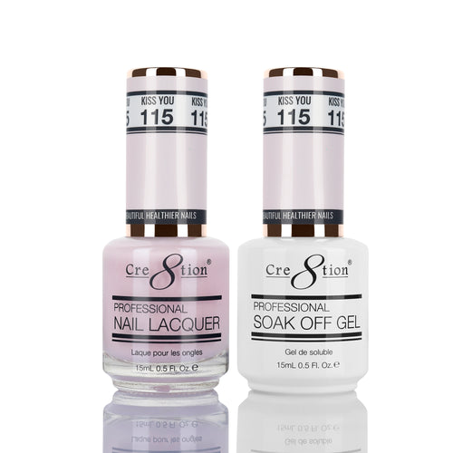 Cre8tion Matching Color Gel & Nail Lacquer 115 Kiss You