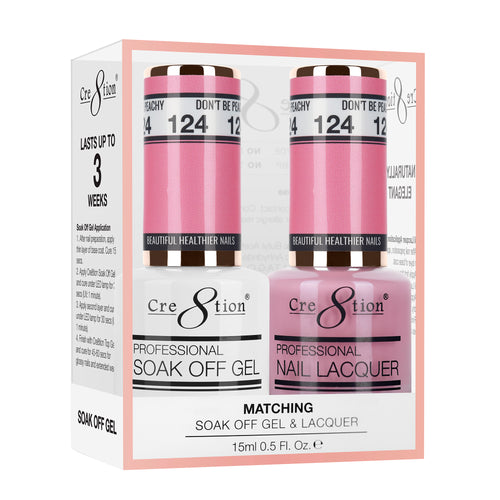 Cre8tion Matching Color Gel & Nail Lacquer 124 Don’t Be Peachy