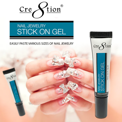Cre8tion Nail Jewelry Stick On Gel in Tube 15ml 18pcs./box