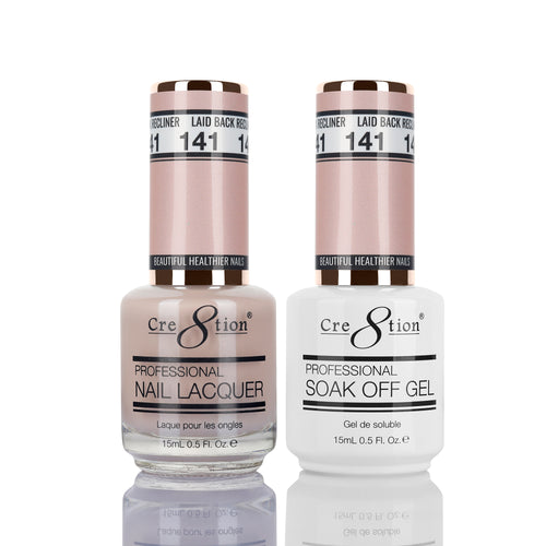 Cre8tion Matching Color Gel & Nail Lacquer 141 Laid Back Recliner