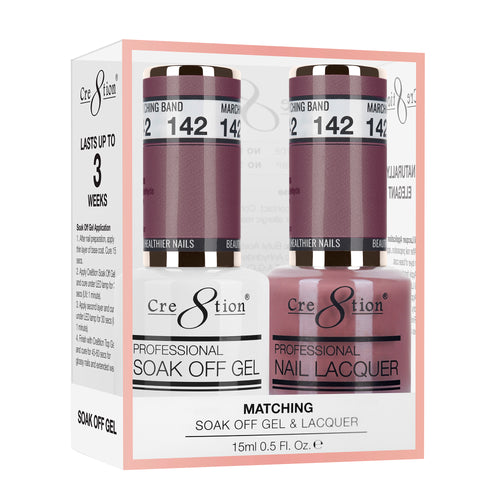 Cre8tion Matching Color Gel & Nail Lacquer 142 Marching Band