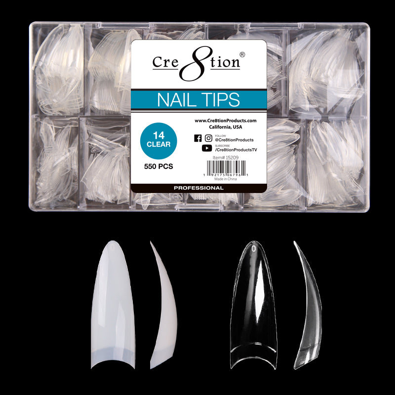 Cre8tion Special Shape - Clear Bullet 14 - 550 pcs./box, 100 boxes/case