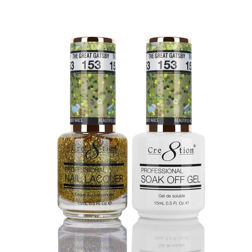 Cre8tion Matching Color Gel & Nail Lacquer 153 The Great Gatsby