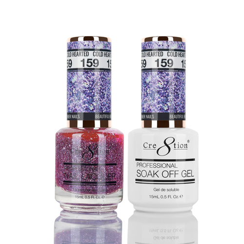 Cre8tion Matching Color Gel & Nail Lacquer 159 Cold Hearted