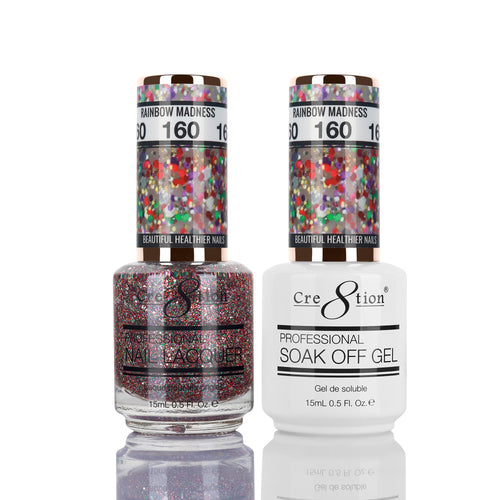 Cre8tion Matching Color Gel & Nail Lacquer 160 Rainbow Madness