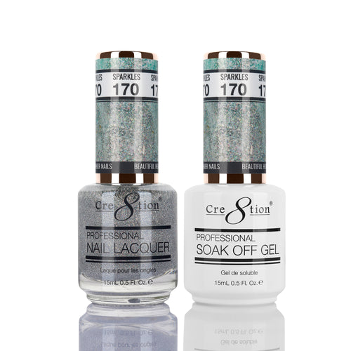 Cre8tion Matching Color Gel & Nail Lacquer 170 Sparkles