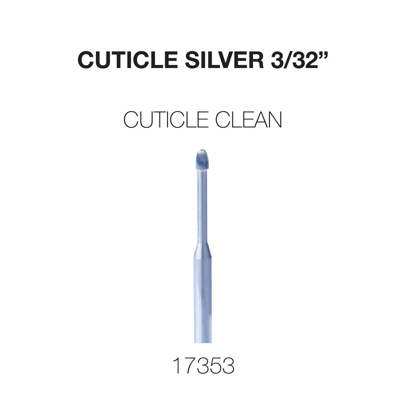 Cre8ion Cuticle  Carbide  Silver 3/32"