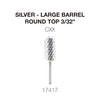 Cre8tion Silver Carbide- Large Barrel-Round Top 3/32"