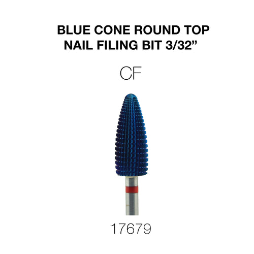 Cre8tion - Blue Cone Round Top - Nail Filing Bit - 3/32"