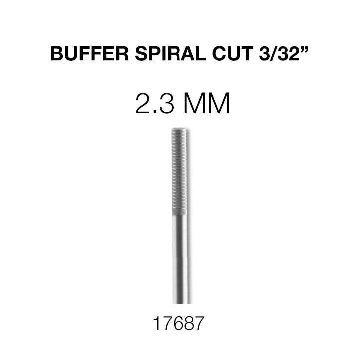 Cre8tion - Buffer Spiral Cut Nail Filling Bit - 2.3 mm - 3/32”