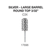 Cre8tion Silver Carbide- Large Barrel-Round Top 3/32"