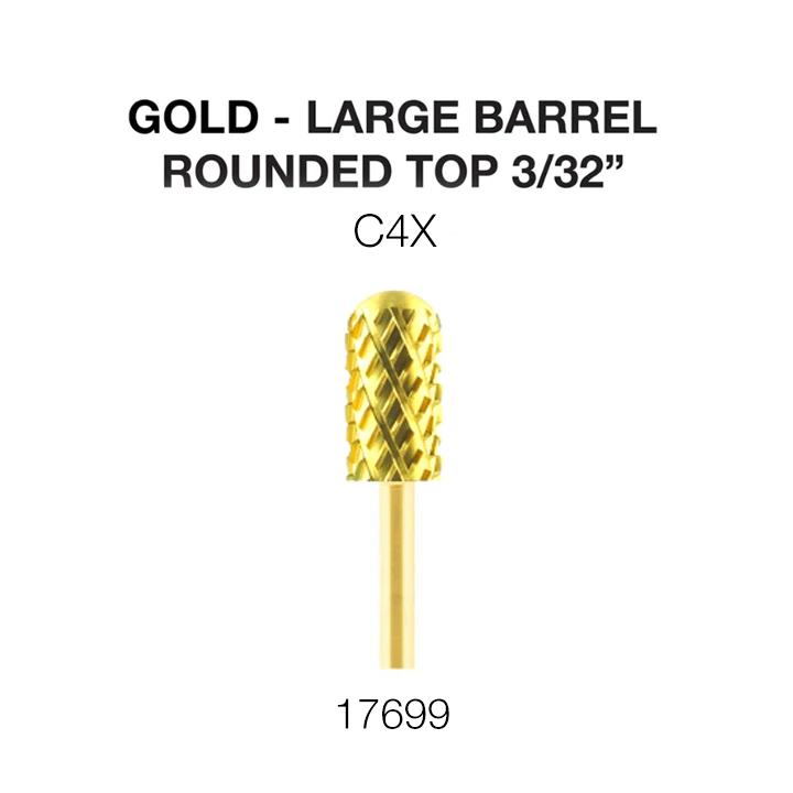 Cre8tion Gold Carbide- Large Barrel-Round Top 3/32" C4X