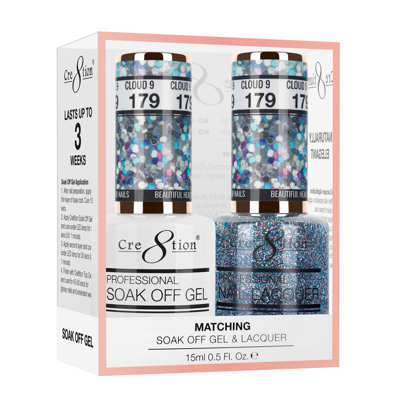 Cre8tion Matching Color Gel & Nail Lacquer 179 Cloud 9