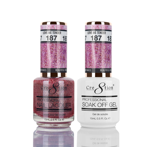 Cre8tion Matching Color Gel & Nail Lacquer 187 Love Me Tender