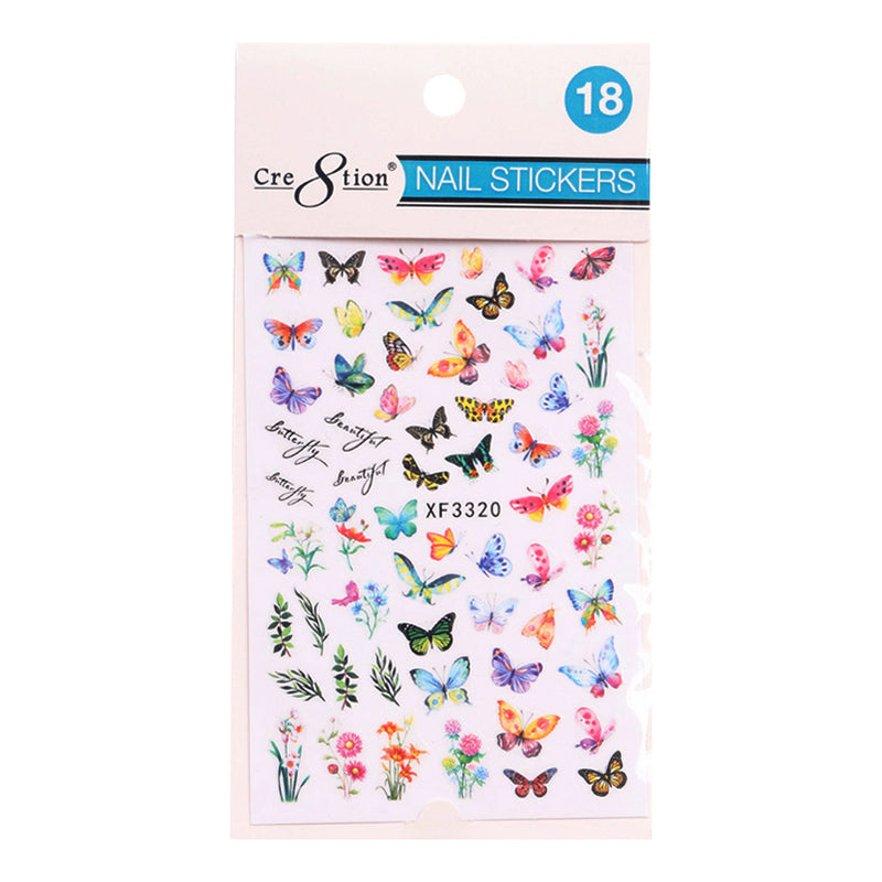 Cre8tion 3D Nail Art Sticker Butterfly