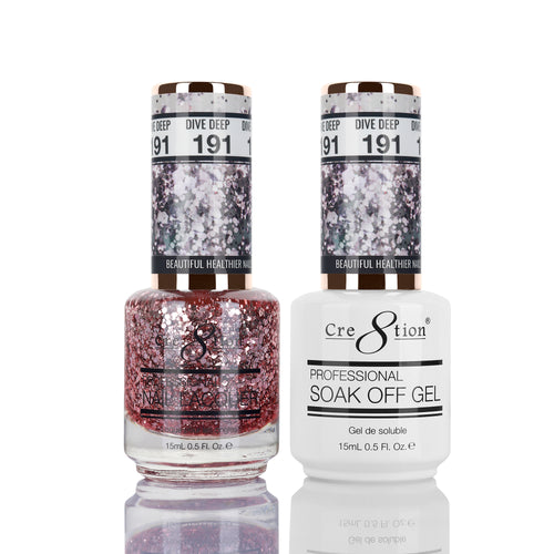 Cre8tion Matching Color Gel & Nail Lacquer 191 Dive Deep