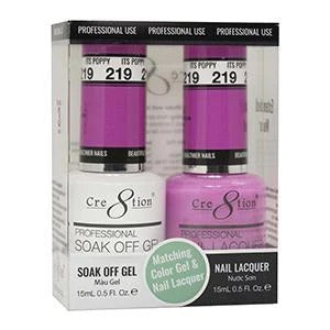 Cre8tion Matching Color Gel & Nail Lacquer 219 ITS POPPYCre8tion Matching Color Gel & Nail Lacquer 219 ITS POPPY