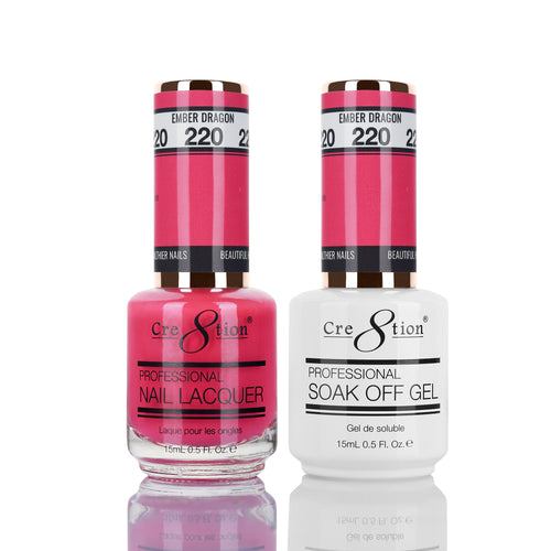 Cre8tion Matching Color Gel & Nail Lacquer 220 EMBER DRAGON