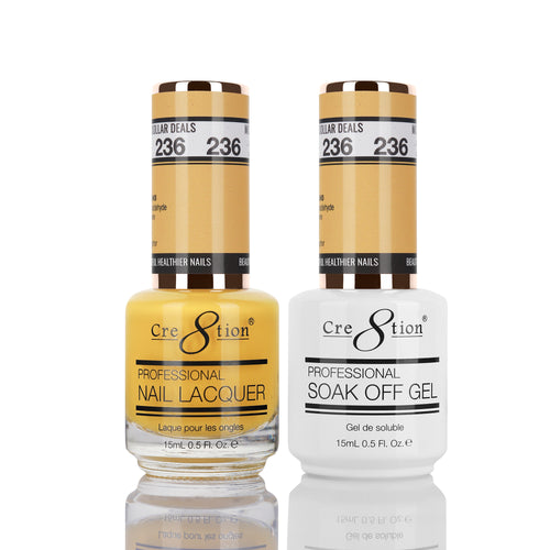 Cre8tion Matching Color Gel & Nail Lacquer 236 MISS SUNSHINE