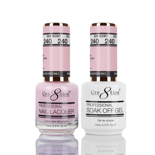Cre8tion Matching Color Gel & Nail Lacquer 240 OUR SECRET