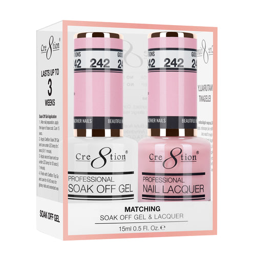 Cre8tion Matching Color Gel & Nail Lacquer 242 GOOD INTENTIONS
