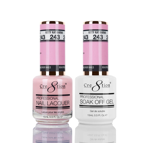 Cre8tion Matching Color Gel & Nail Lacquer 243 KITTY KAT KARMA
