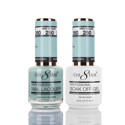 Cre8tion Matching Color Gel & Nail Lacquer 250 MADE OF GLASS